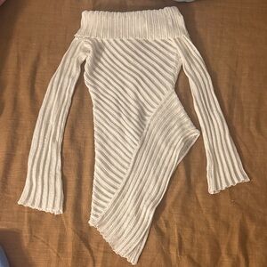 Princess Polly White Off-Shoulder Sweater